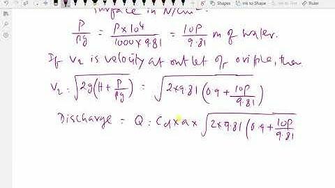 Fluid Mechanics : - (Flow through orifices; Solving problem) - 97.