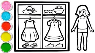Closet Drawing and Coloring for Kids | Dress Up Game with Art Tips #151
