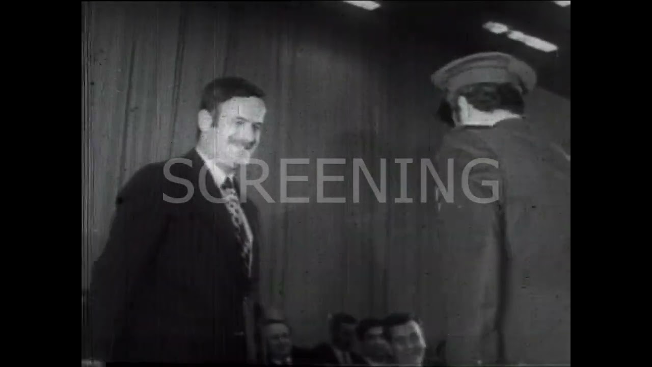 Hafez al-Assad at a ceremony awarding medals