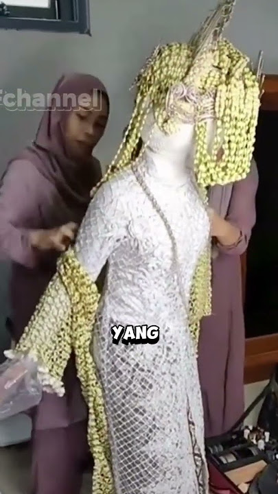 Gaun Pengantin Wanita Berlapis Bunga Melati