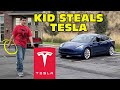 Kid Temper Tantrum Steals Tesla! [Original]