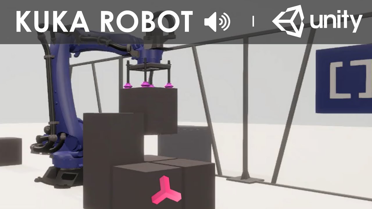 Unity Manufacturing Simulation Virtual Factory Unity - Robotic Palletizing Simulation - YouTube