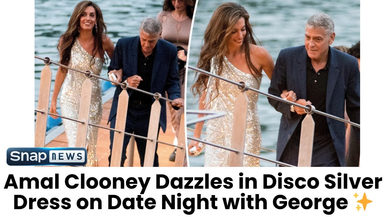 amal clooney silver dress Amal Clooney's Latest Look Mixes Business With Pleasure
