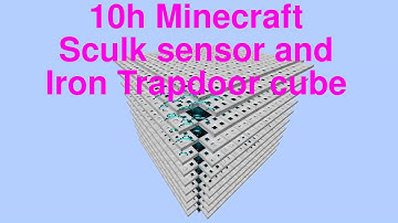 REUPLOAD 10h Minecraft sculk sensor and iron trapdoor cube with music now