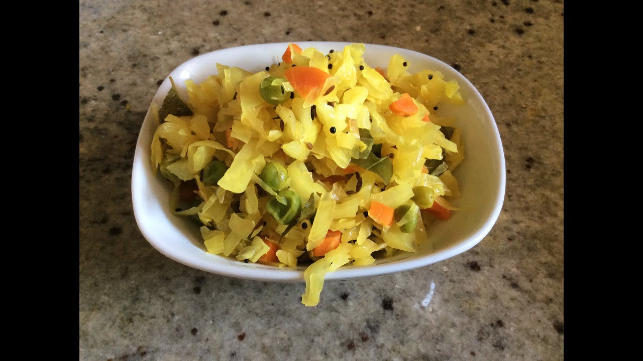 cabbage palya YouTube