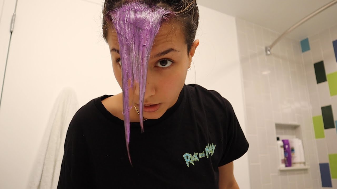 DYING MY HAIR PURPLE | موهام سوخت