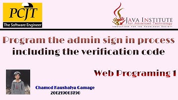 Program the admin sign in process including the verification code | WP 01 | 40