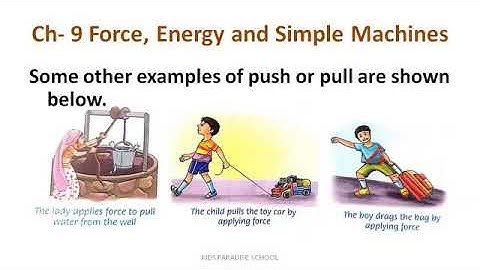 Kids Paradise School Class 5 Science Ch  9 Force, Energy and Simple Machines Le 1