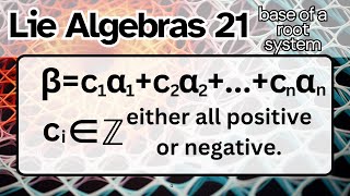 A base for a root system -- Lie Algebras 21