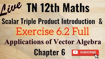 12th Maths Exercise 6.2 sums Scalar Triple Product Application of Vector Algebra #12thmaths
