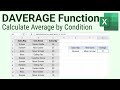DAVERAGE Function | Calculate Average by Condition in Excel