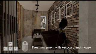 3D scene with user navigation application