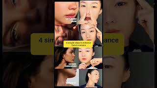 🔥 4 Steps to Sharpen Your Jawline Naturally!✨💃 #FacialYoga #beautytips #faceworkout