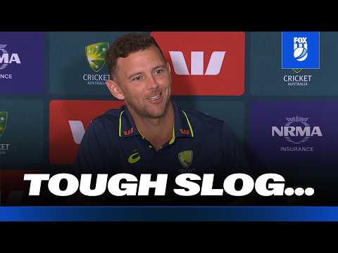 ‘Hindsight's Wonderful’ 👀 Hazlewood full of belief despite big deficit | Australia Press Conference