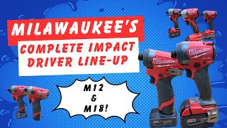 Comparing Milwaukee's Entire Impact Driver LineUp!