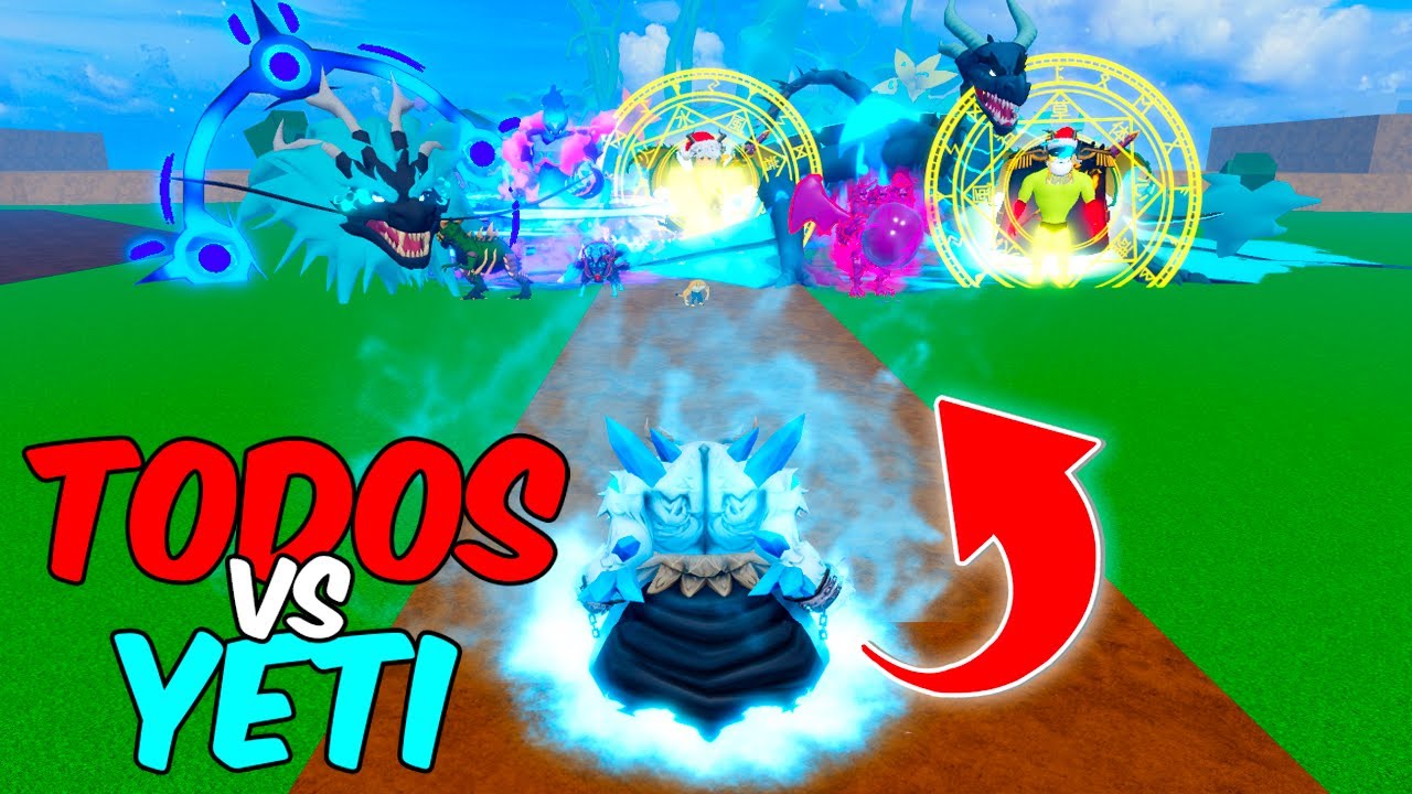 Yeti Transform TODAS AS FRUTAS COM TRANSFORMAÇÃO VS YETI! BLOX FRUITS - YouTube