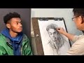 Portrait #23 - Key Steps for Starting a Live Portrait with Charcoal