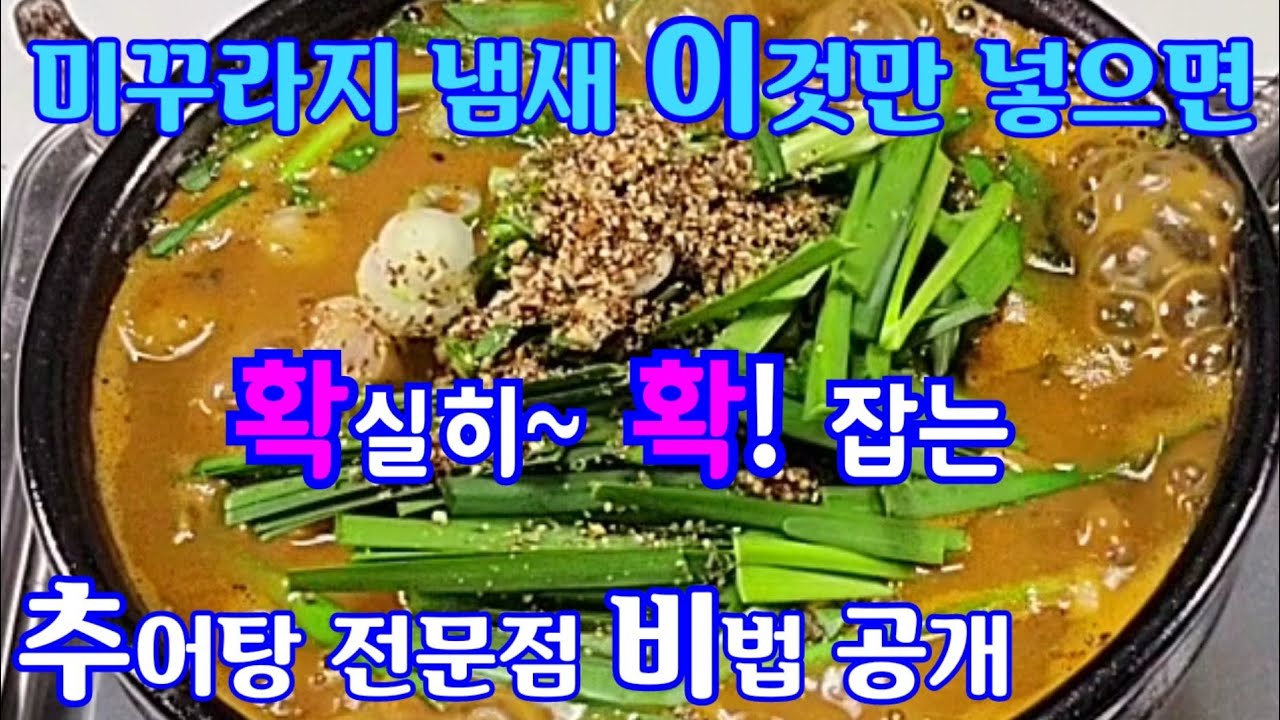 ☆추어탕☆구수한 맛! 미꾸라지 냄새없이 끓이는 법!