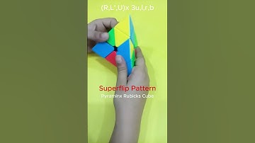 Pyraminx Cube Pattern | Superflip on Pyraminx Cube Pattern #shorts