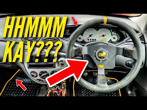 FREDDY the Focus gets an OMP steering wheel and YELLOW STUFF