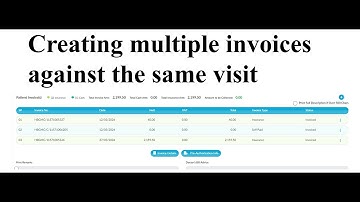 Creating multiple invoices against same visit