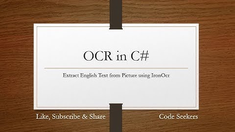 OCR in C# WindowsFormApplication | Extract Text From Picture | use of IronOcr Library in C#