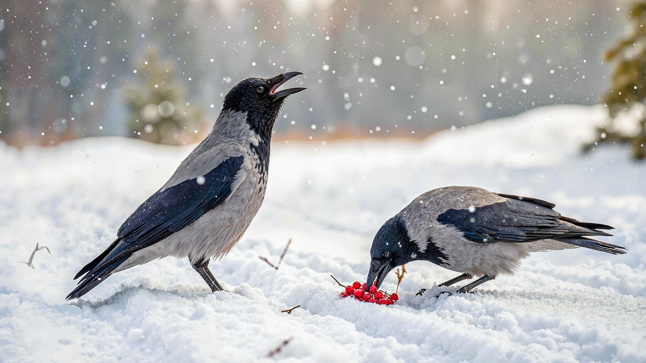 ❄️ Snow Birds and Soothing Piano Music for Stress Relief and Night Time Relax 🎹