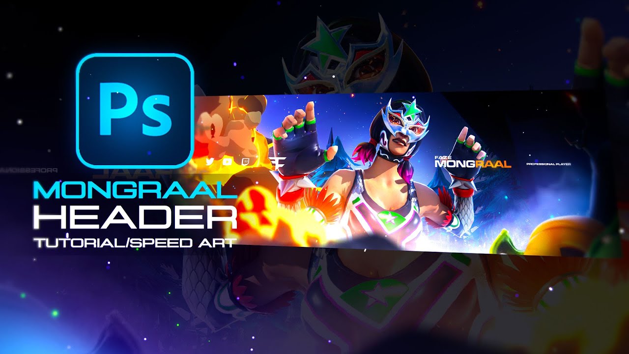 How I made FAZE MONGRAAL a FORTNITE HEADER (In Depth) Tutorial/Speed Art