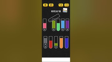 Water sort - color puzzle game level 56 solution