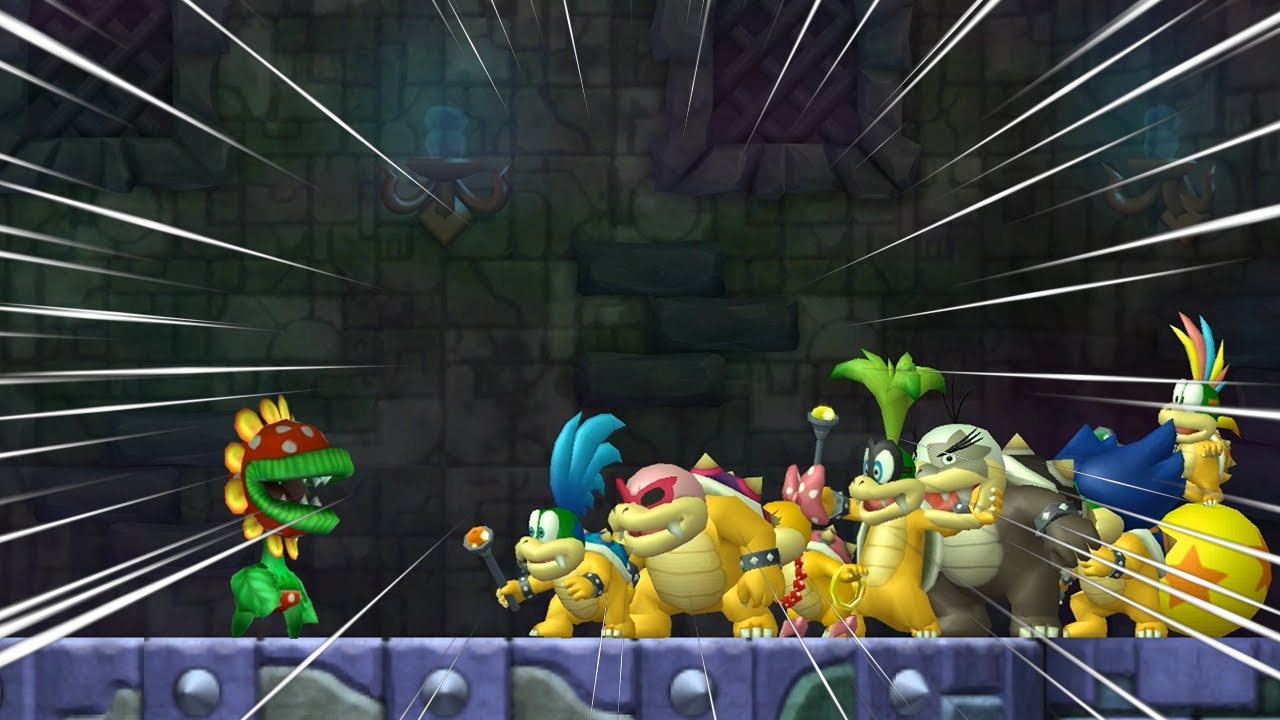 Petey Piranha VS All Koopalings in New Super Mario Bros. Wii
