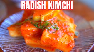 Korean Radish Kimchi: CRUNCHY & Highly ADDICTIVE! SMALL BATCH RECIPE Kkakdugi (깍두기) 🌱 #kimchi