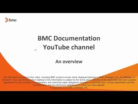 BMC Documentation YouTube Channel Overview