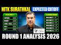 NITK Surathkal Round 1 Cutoff 2026 📊 | Branch Wise Closing Rank| JoSAA Round 1 Cutoff 2026 |Btech360