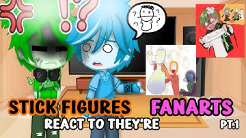 [🍿] Stick figures react to their fanarts [Pt.1] [Ib:@Amelia_Amelia] { 𖨆 AvA Alan Becker AvM 𖨆 }
