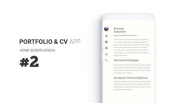 Android CV & Portfolio Minimal App Part2: Home Screen Design | Android studio Tutorial