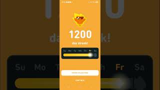 I Reached 1200 Day Streak On Duolingo