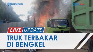 Truk dan Motor Terbakar di Bengkel, Api Berasal dari Percikan Las yang Menyambar Minyak di Tangki