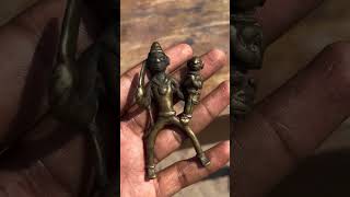 Vintage Old Antique Brass Rare Warrior Man On HorseStatue /Figure Collectible #brassstatues