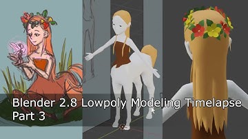 Blender 2.8 - Centaur Lowpoly character modeling Part 3