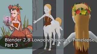 Blender 2.8 - Centaur Lowpoly character modeling Part 3
