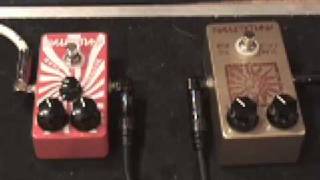 Analogman Sunface BC-108 and Peppermint Fuzz guitar effects pedal demo w/ Les Paul & Marshall