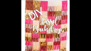 DIY TASSEL PHOTO BOOTH BACKDROP  BY JAMBOREE STYLE