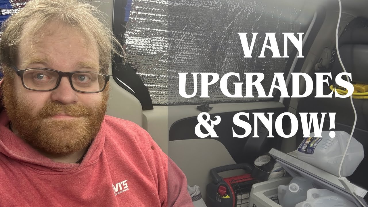 Starting Van Life | Stealth Van Camper Reorganizing | Waking up in a snow storm 