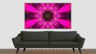 Pink Star Flower | Futuristic Emblem 4K | Aesthetic Screensaver