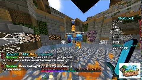 OutragePvp Reach Hacks... MythCraft Skyblock