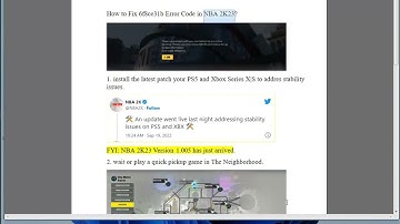 Fix 6f8ce31b Error Code in NBA 2K23