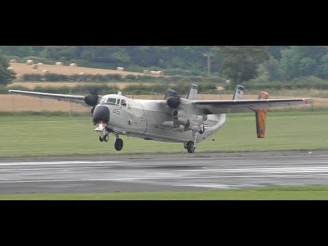 *VERY RARE* US Navy Grumman C2 Greyhound Landings & Takeoff at Prestwick Airport