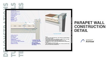 Beginner in ArchiCAD Construction Detailing | Parapet Wall Detail