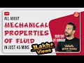 All about Mechanical properties of Fluids in just 45 mins | JEE Physics | Fluid Mechanics | Vedantu