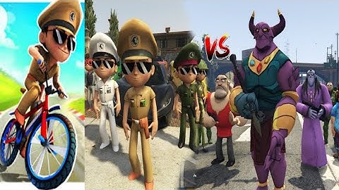 Android New Games : Little Singham Police VS Little Singham Cycle Race Junglee Joker.